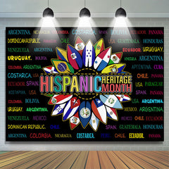 Lofaris Country Flag Sunflower Hispanic Heritage Month Backdrop