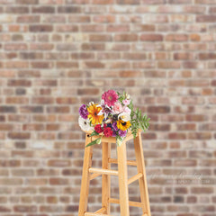 Lofaris Country Light Red Brick Wall Photo Studio Backdrop