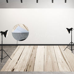 Lofaris Country Style White Wooden Board Floor Backdrop