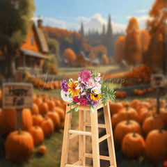 Lofaris Countryside Harvest Pumpkin Autumn Photo Backdrop