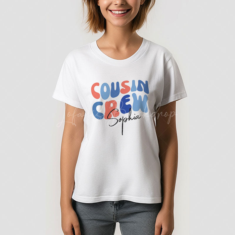 Lofaris Cousin Crew Groovy Custom Family Reunion T-Shirt