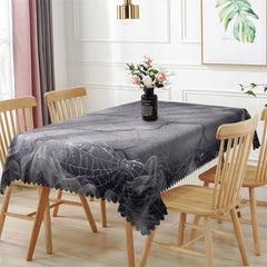 Lofaris Cracked Wall Spider Web Smog Halloween Tablecloth