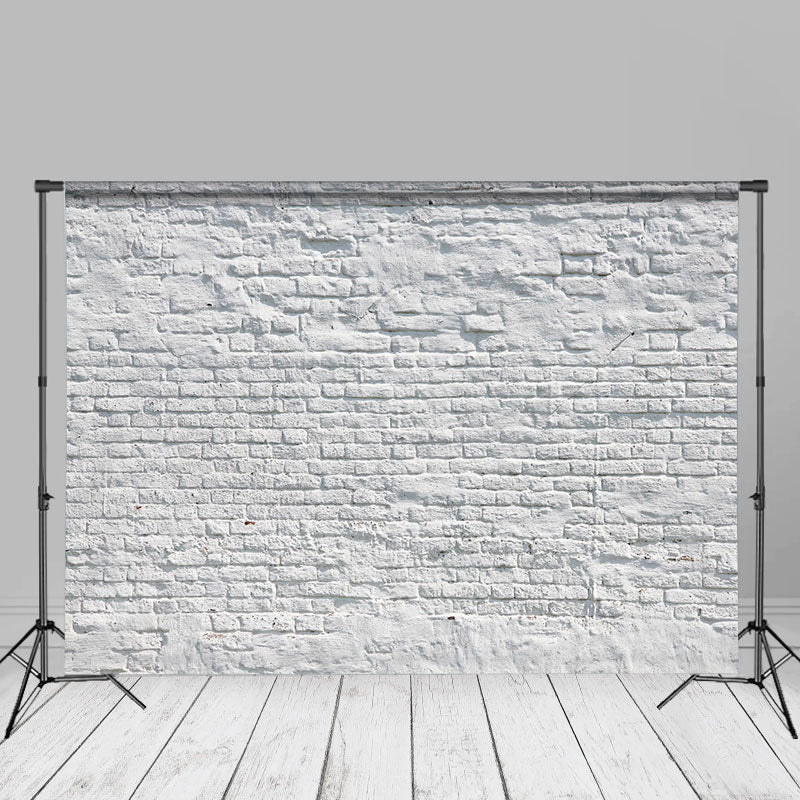 Lofaris Cracked Weathered White Brick Photo Studio Backdrop