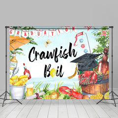 Lofaris Crawfish Boil Seaside Wine Food Graduation Backdrop