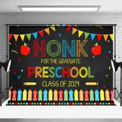 Lofaris Crayon Honk Preschool Class Of 2024 Grad Backdrop