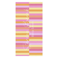 Lofaris Creamy Pink Orange Cute Custom Beach Towel For Girl