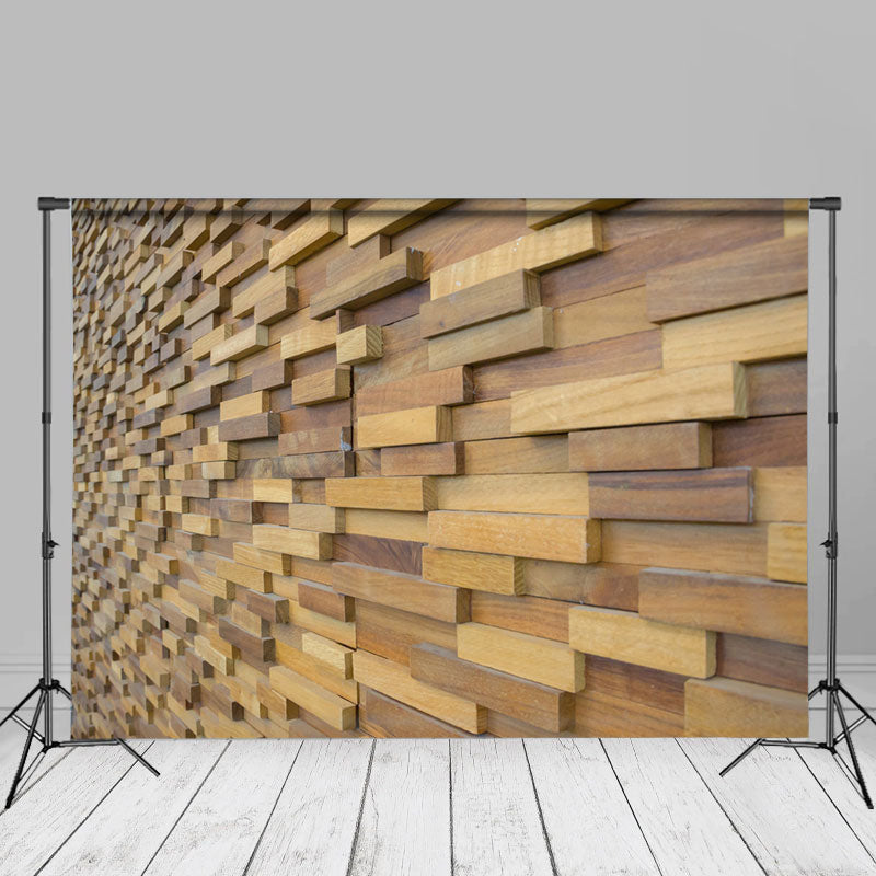 Lofaris Creative Abstract Geometric Wood Wall Backdrop