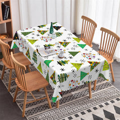 Lofaris Creative Geometric Christmas Trees Repeat Tablecloth