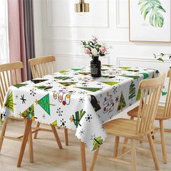 Lofaris Creative Geometric Christmas Trees Repeat Tablecloth