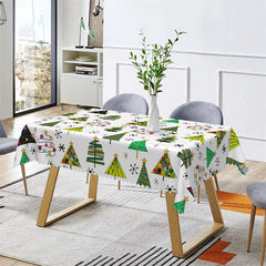 Lofaris Creative Geometric Christmas Trees Repeat Tablecloth