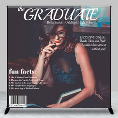 Lofaris Creative Magazine Detail Custom Graduation Backdrop