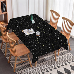 Lofaris Crescent Moon Black Decorative Rectangle Tablecloth