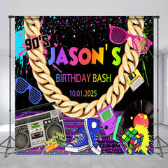 Lofaris Custom 90s Vintage Graffiti Birthday Bash Backdrop