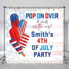 Lofaris Custom American Flag Ice Cream Dance Party Backdrop