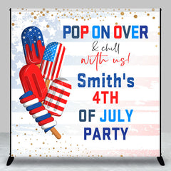 Lofaris Custom American Flag Ice Cream Dance Party Backdrop