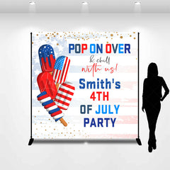 Lofaris Custom American Flag Ice Cream Dance Party Backdrop