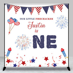 Lofaris Custom American Flag July of 4 Birthday Backdrop for Boy