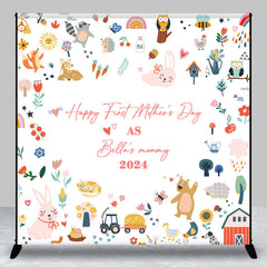 Lofaris Custom Animals Leaf Happy First Mothers Day Backdrop