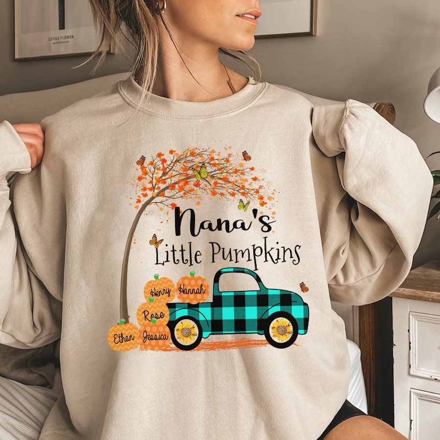 Lofaris Grandma¡¯s Little Pumpkins And Grandkids Truck Autumn Sweatshirt