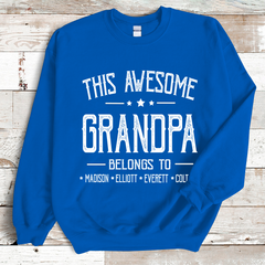 Lofaris Custom Awesome Grandpa Belongs Kids Gift Sweatshirt