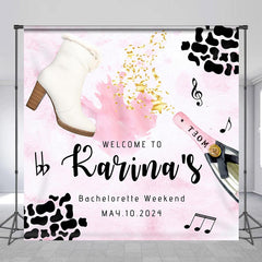 Lofaris Custom Pink Bachelortte Weekend Graduation Backdrop