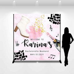 Lofaris Custom Pink Bachelortte Weekend Graduation Backdrop