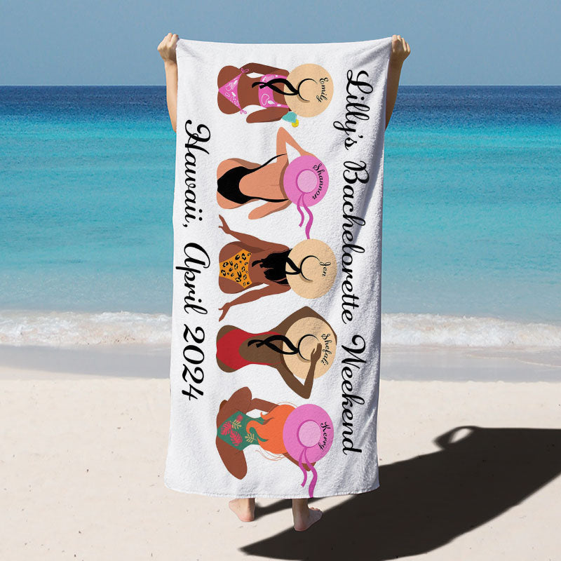 Lofaris Custom Bachelorette Weekend Beach Towel
