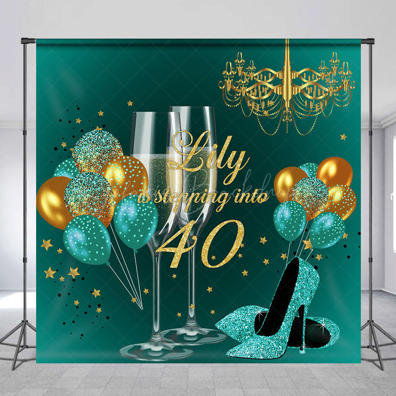 Lofaris Custom Balloons Shoes Stars 40th Birthday Backdrop