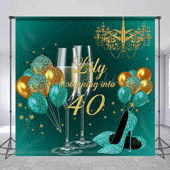 Lofaris Custom Balloons Shoes Stars 40th Birthday Backdrop