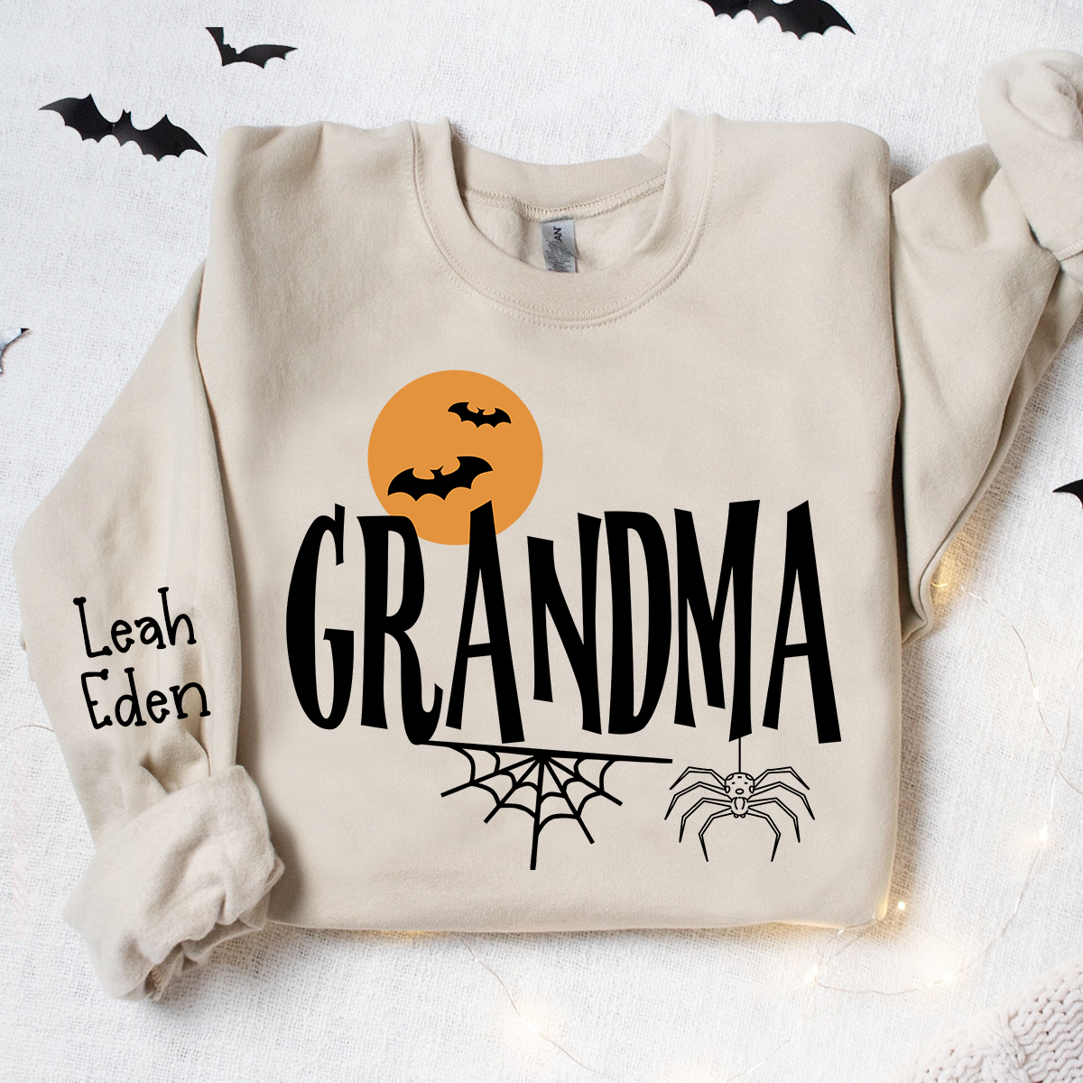 Lofaris Custom Bats Grandma Halloween And Kids Sweatshirt