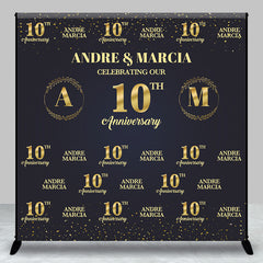 Lofaris Custom Black Golden Repeat 10th Anniversary Backdrop