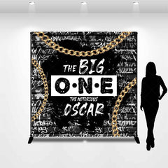 Lofaris Custom Black Graffiti The Big One Birthday Backdrop