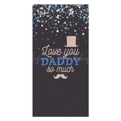 Lofaris Custom Black Love You Daddy So Much Text Beach Towel