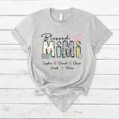 Lofaris Custom Blessed Mimi And Kids Easter Day Gift T-Shirt