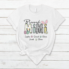 Lofaris Custom Blessed Mimi And Kids Easter Day Gift T-Shirt