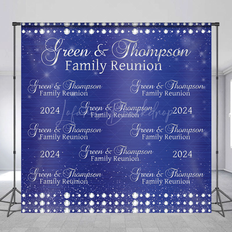 Lofaris Custom Blue Metal Texture Family Reunion Backdrop