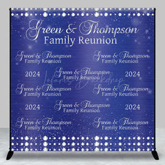 Lofaris Custom Blue Metal Texture Family Reunion Backdrop