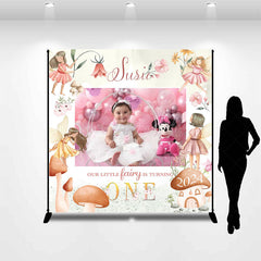 Lofaris Custom Boho Elf Flower Photo 1st Birthday Backdrop