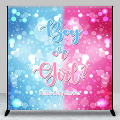 Lofaris Custom Bokeh Pink Blue Baby Shower Backdrop for Party