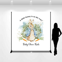 Lofaris Custom Cartoon Bunny Carrot Baby Shower Backdrop