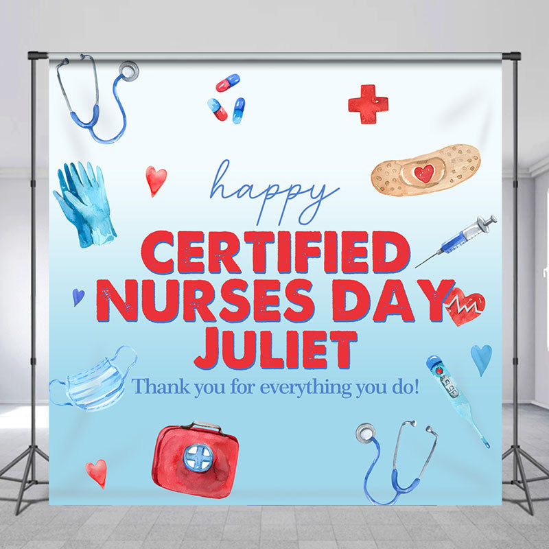 Lofaris Custom Certified Nurse Day Appreciation Backdrop