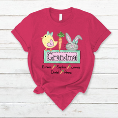 Lofaris Custom Chick Rabbit Grandma Easter Days T-Shirt