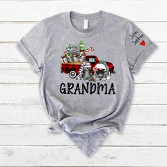 Lofaris Custom Christmas Gnome Grandma And Kids T - Shirt