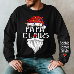 Lofaris Custom Christmas Papa Claus Gift Name Sweatshirt