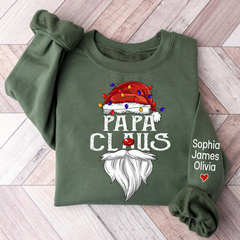 Lofaris Custom Christmas Papa Claus Gift Name Sweatshirt