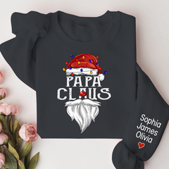 Lofaris Custom Christmas Papa Claus Gift Name Sweatshirt