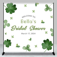 Lofaris Custom Clover Stpatricks Day Bridal Shower Backdrop