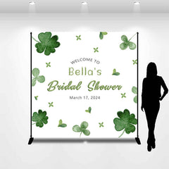 Lofaris Custom Clover Stpatricks Day Bridal Shower Backdrop