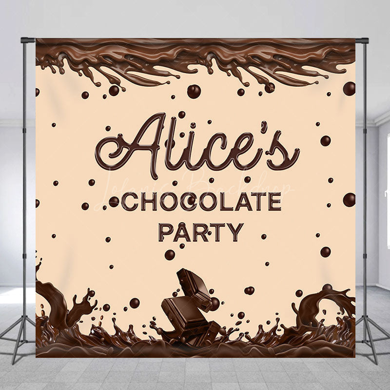 Lofaris Custom Coffee Color Melting Chocolate Party Backdrop