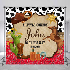 Lofaris Custom Cowboy Bandana Rustic Birthday Backdrops